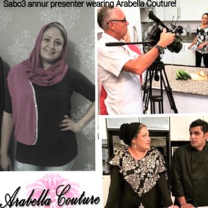 SABC3 Annur presenter wearing Arabella Couture