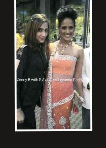 Zeeny B with SA actress Leeanda Reddy